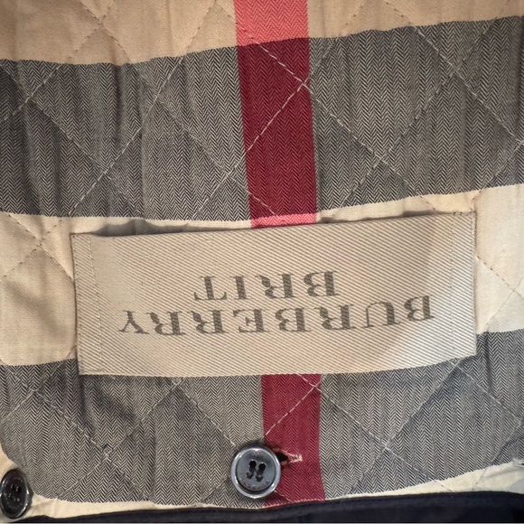 Burberry Brit  Black Double-Breasted Trench Coat - Picture 4 of 5